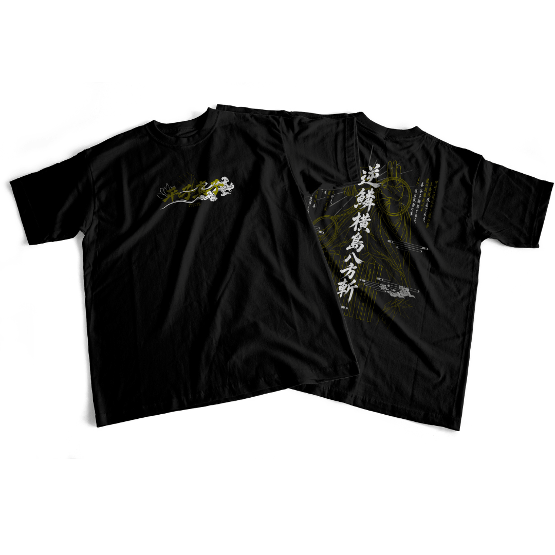 Camiseta frente e verso Shinji Lotus - cores escuras
