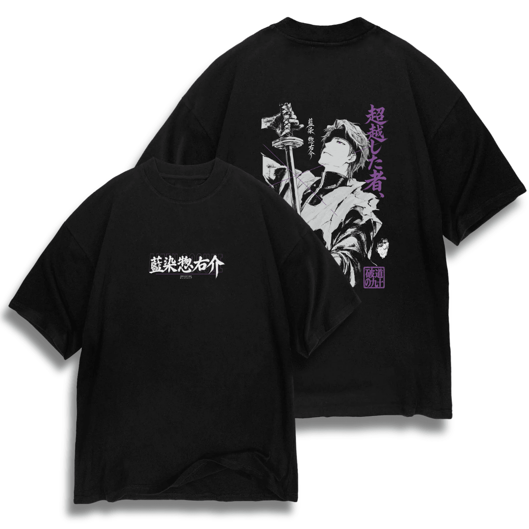 Oversize frente e verso Aizen Calamity - cor escura