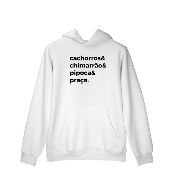 Cachorro, Chimarrão, Pipoca e Praça [Moletom Prime Canguru]