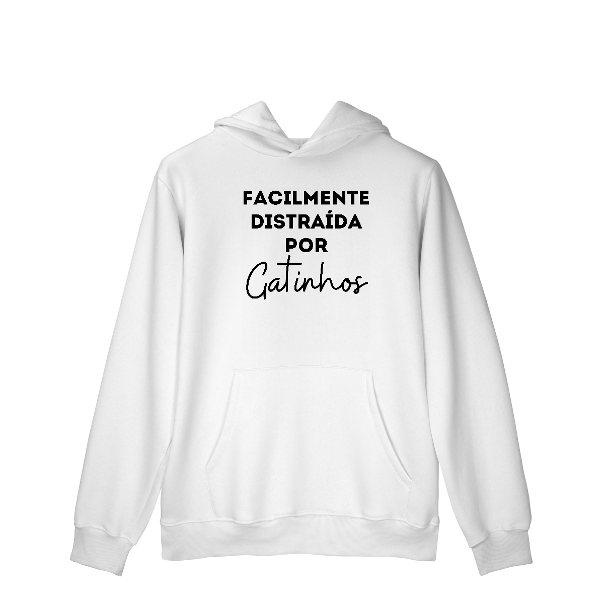 Nome do produto: Distraída por Gatinhos [Moletom Prime Canguru]