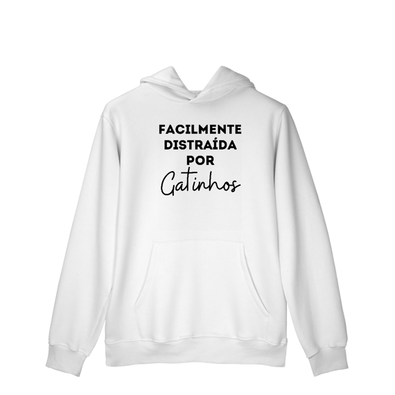 Distraída por Gatinhos [Moletom Prime Canguru]