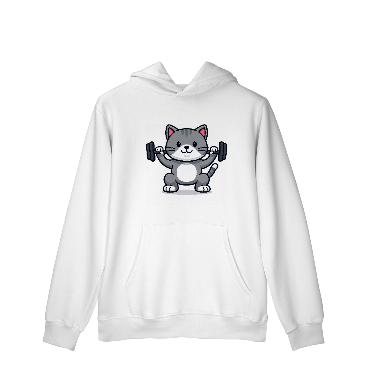 Nome do produto: GYM - Meow Stronger [Moletom Prime Canguru]