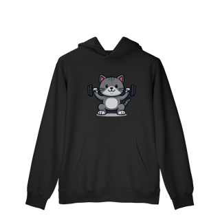 Nome do produtoGYM - Meow Stronger [Moletom Prime Canguru]