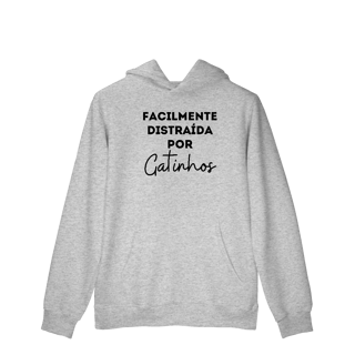 Nome do produtoDistraída por Gatinhos [Moletom Prime Canguru]