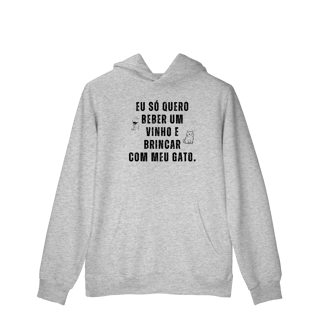 Nome do produtoBeber Vinho com o Gato [Moletom Prime Canguru]