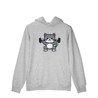 Nome do produtoGYM - Meow Stronger [Moletom Prime Canguru]