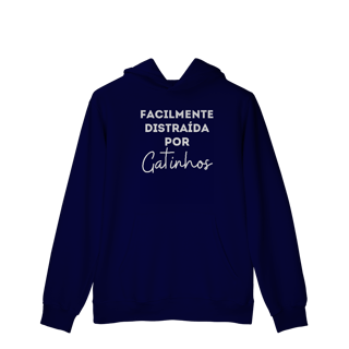 Nome do produtoDistraída por Gatinhos [Moletom Prime Canguru]