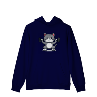 Nome do produtoGYM - Meow Stronger [Moletom Prime Canguru]