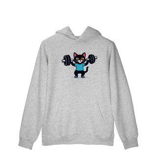 Nome do produtoGYM - Strong Meow [Moletom Prime Canguru]