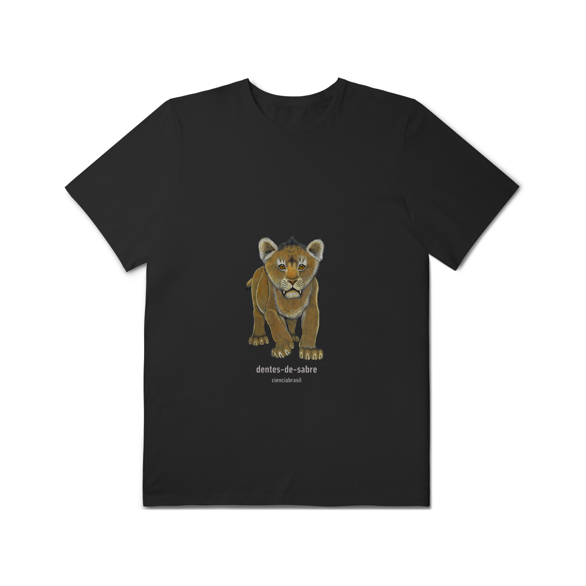 T-Shirt Plus Size filhotes dentes de sabre