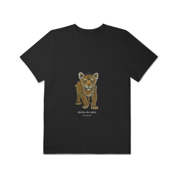 T-Shirt Plus Size filhotes dentes de sabre