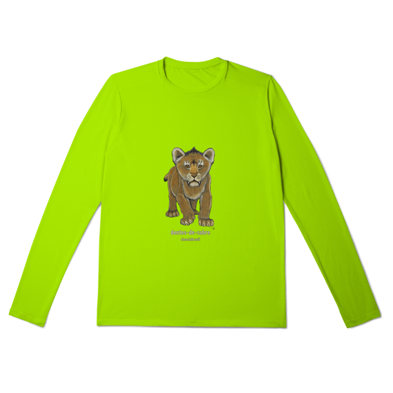 Camisa Manga Longa Sport Dry UV filhotes dentes de sabre