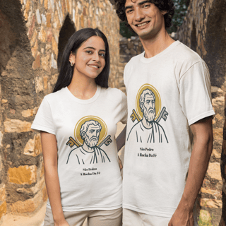 Nome do produto Camiseta Religiosa São Pedro – A Rocha da Fé