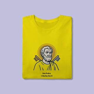 Nome do produto Camiseta Religiosa São Pedro – A Rocha da Fé