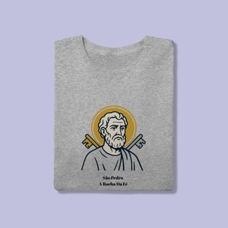 Nome do produto Camiseta Religiosa São Pedro – A Rocha da Fé