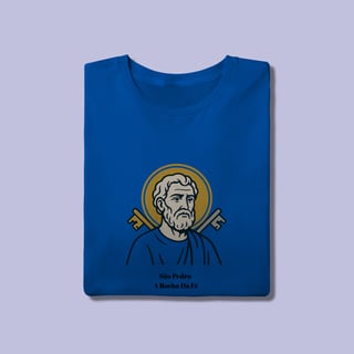 Nome do produto Camiseta Religiosa São Pedro – A Rocha da Fé