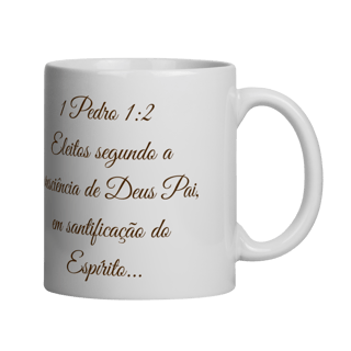 Caneca de porcelana personalizada Eleitos