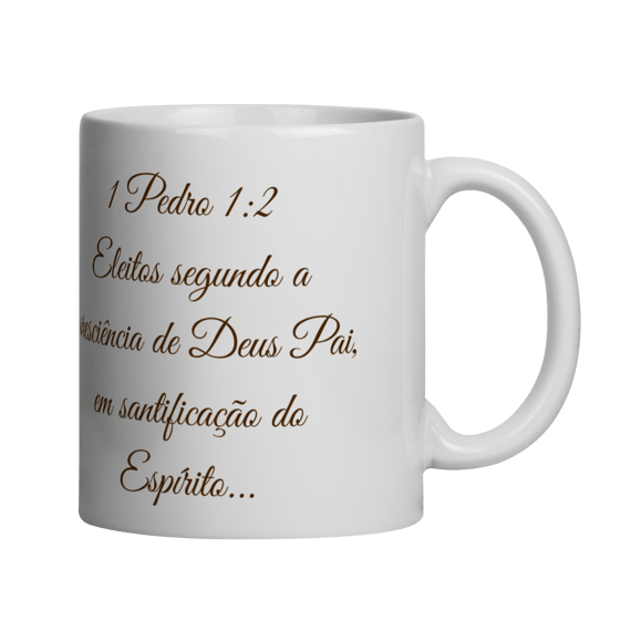 Caneca de porcelana personalizada Eleitos