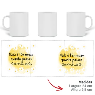 Nome do produto Caneca de porcelana personalizada sonhos