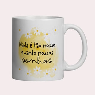 Nome do produto Caneca de porcelana personalizada sonhos