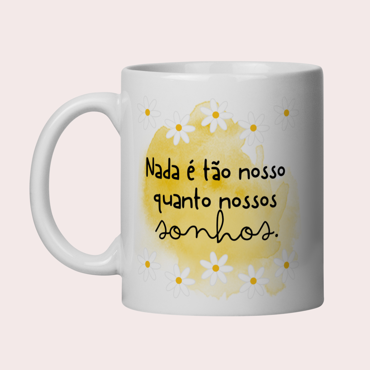Caneca de porcelana personalizada sonhos