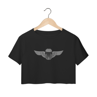Nome do produto Cropped Feminino Paraquedista – Estilo Militar & Orgulho PQD