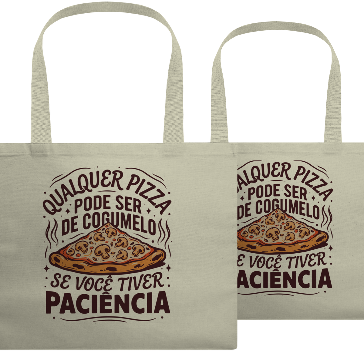 Nome do produto: Ecobag Pizza de Cogumelo