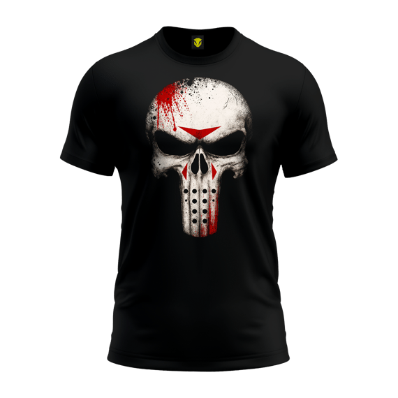 Camiseta Estilo Militar Punisher Hallowen Jason Edition
