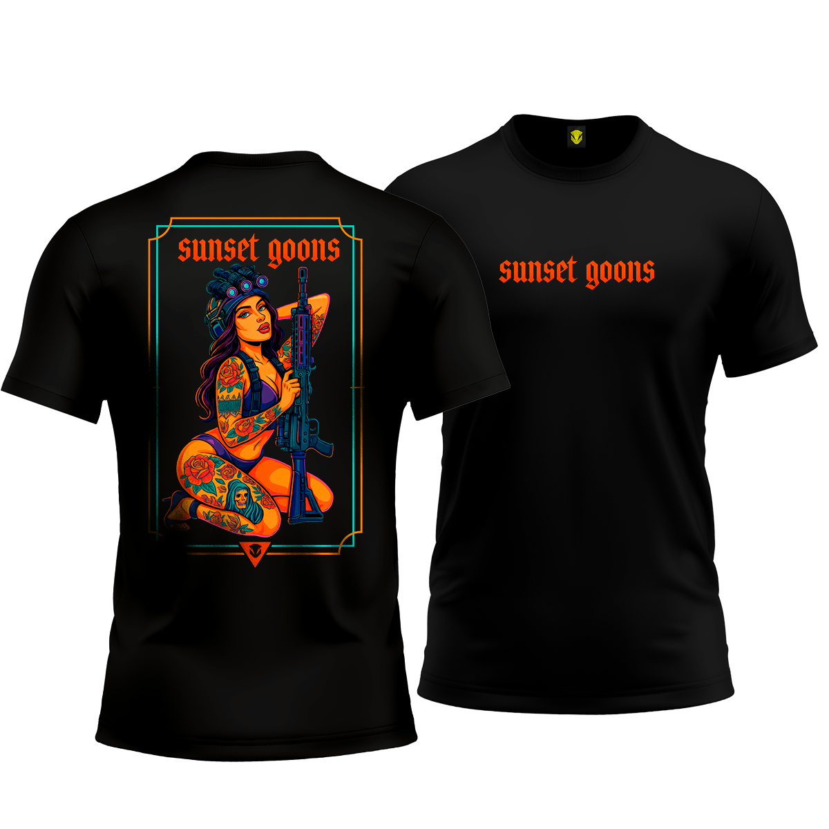 Nome do produto: Camiseta Sunset Goons – Nightwatch Valkyrie - Mamba Army