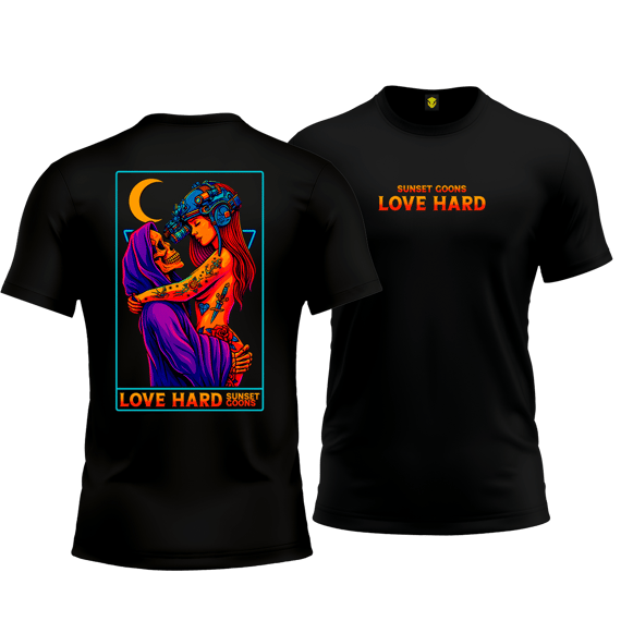 Camiseta Sunset Goons – Love Hard Death’s Embrace - Mamba Army