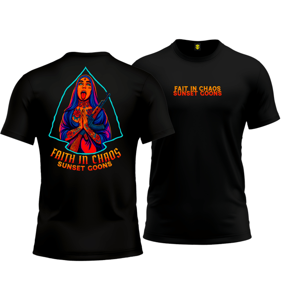 Camiseta Sunset Goons – Faith in Chaos - Mamba Army