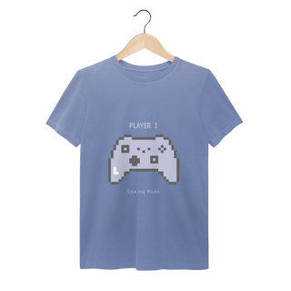 Nome do produto Camiseta “Player 1 – Gaming Mode” – Clássico em 8 Bits