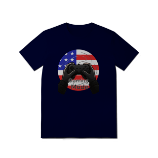Nome do produto Camiseta “Gaming Mode: USA” – Power Up America
