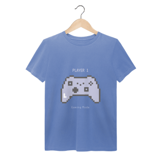Nome do produto Camiseta “Player 1 – Gaming Mode” – Clássico em 8 Bits
