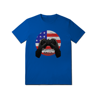 Nome do produto Camiseta “Gaming Mode: USA” – Power Up America
