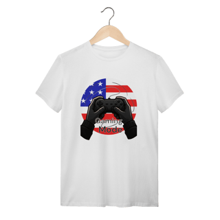 Nome do produto Camiseta “Gaming Mode: USA” – Power Up America
