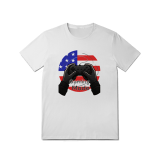 Nome do produto Camiseta “Gaming Mode: USA” – Power Up America