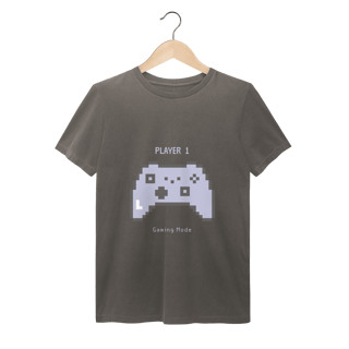 Nome do produto Camiseta “Player 1 – Gaming Mode” – Clássico em 8 Bits