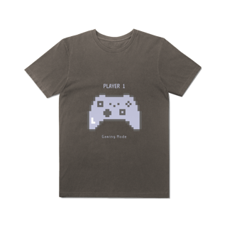 Nome do produto Camiseta “Player 1 – Gaming Mode” – Clássico em 8 Bits