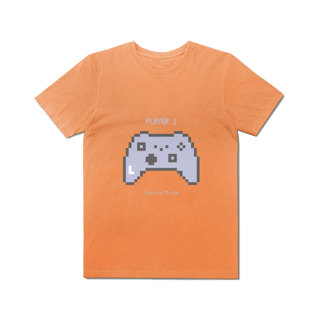 Nome do produto Camiseta “Player 1 – Gaming Mode” – Clássico em 8 Bits