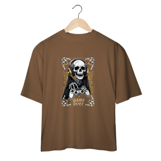 Nome do produto Camiseta Oversized “Game Over” – Modo Sombrio Ativado