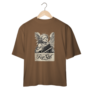 Nome do produto Camiseta Oversized “Rage Quit Angel” – Santo da Paciência Gamer