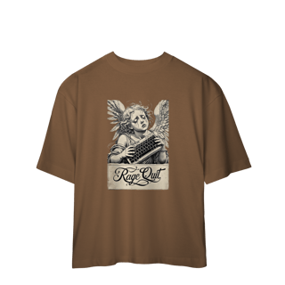 Nome do produto Camiseta Oversized “Rage Quit Angel” – Santo da Paciência Gamer