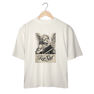 Nome do produto Camiseta Oversized “Rage Quit Angel” – Santo da Paciência Gamer