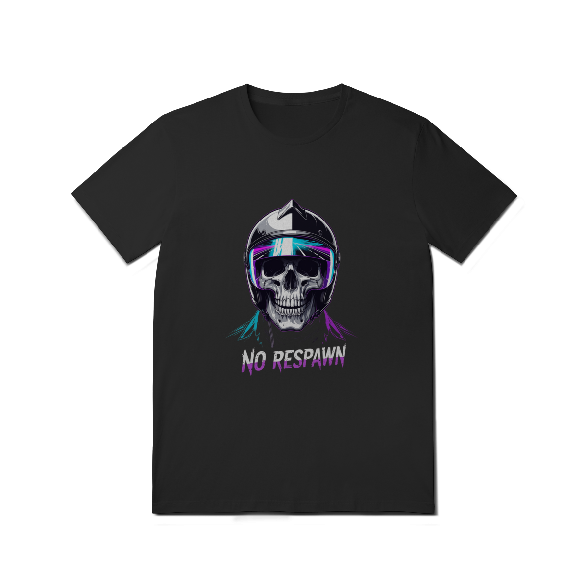 Nome do produto: Camiseta “No Respawn” – Edição Gamer Neon