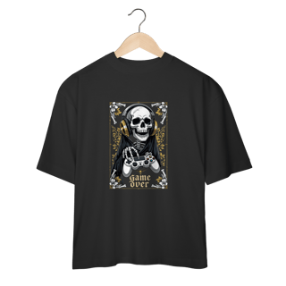 Nome do produto Camiseta Oversized “Game Over” – Modo Sombrio Ativado