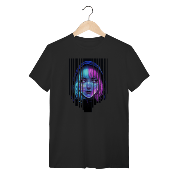 Camiseta “Neon Mind” – Luz e Sombras do Futuro