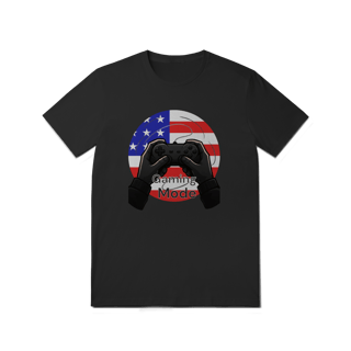 Nome do produto Camiseta “Gaming Mode: USA” – Power Up America