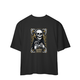 Nome do produto Camiseta Oversized “Game Over” – Modo Sombrio Ativado