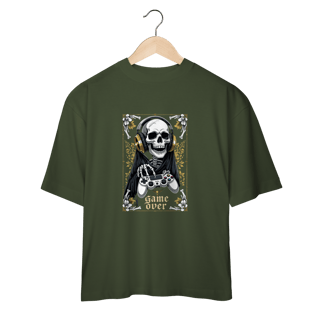 Nome do produto Camiseta Oversized “Game Over” – Modo Sombrio Ativado